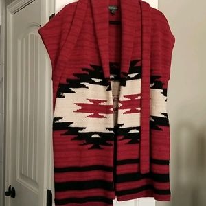 Lauren Jeans Co belted wool blanket sweater vest